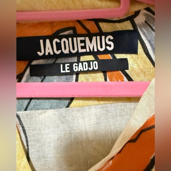 AUTHENTHIC Jacquemus Le Gadjo Yellow and Orange Floral Button Up Linen Size 48 - Picture 3 of 3